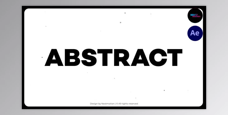 Minimal Abstract Intro (Videohive 39726605) - AE Project