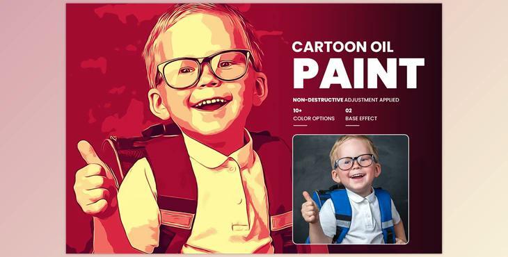 Cartoon Oil Painting Photoshop FX CreativeMarket-5907204 (ATN)