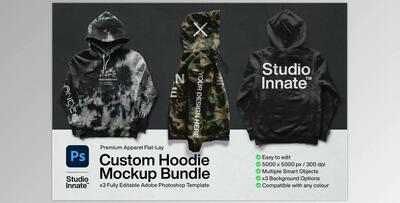 Custom Hoodie Mockup Bundle CreativeMarket-5715033