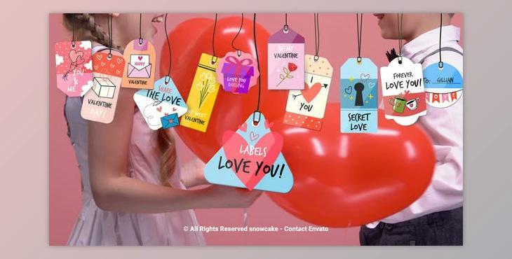 Labels Love You (Videohive 51790823) - AE Project