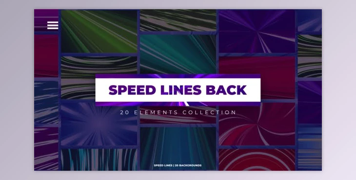 Speed Lines Backgrounds (Videohive 46889740) - AE Project