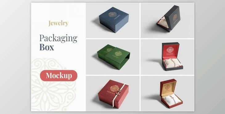 Jewelry Packaging Box Mockups (PSD)