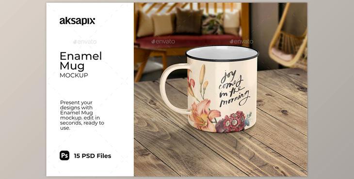 Enamel Mug Mockup GraphicRiver-31368848 (PSD)