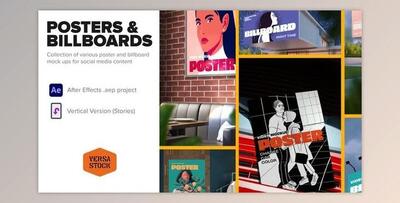 Various Poster & Billboard Mockups Stories (VideoHive 39963700) - AE Project