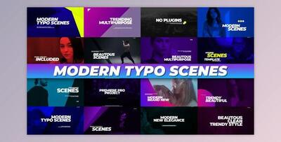 Modern Typo Scenes (Videohive 34095296) - PR Project