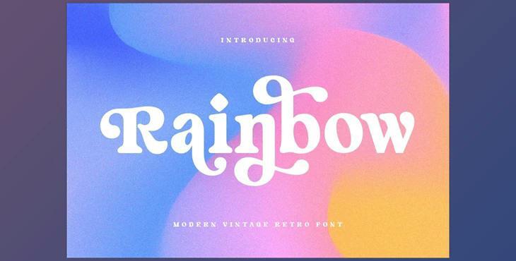 Rainbow - Modern Vintage Retro Font