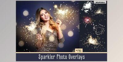 Sparkler Photo Overlays CreativeMarket - 5814585