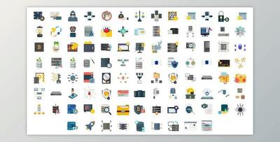 100 Cyber Security & Database Icons (Videohive 29767048) - AE Project