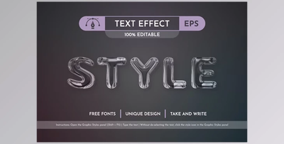 Glass Editable Text Effect - 92140502