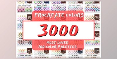 Color Bundle – 3000 Procreate Colors