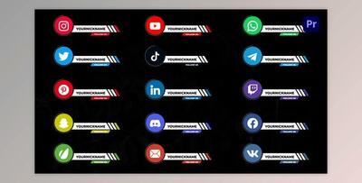 Social Media Lower Thirds Premiere Pro V.3 (VideoHive 37792144)