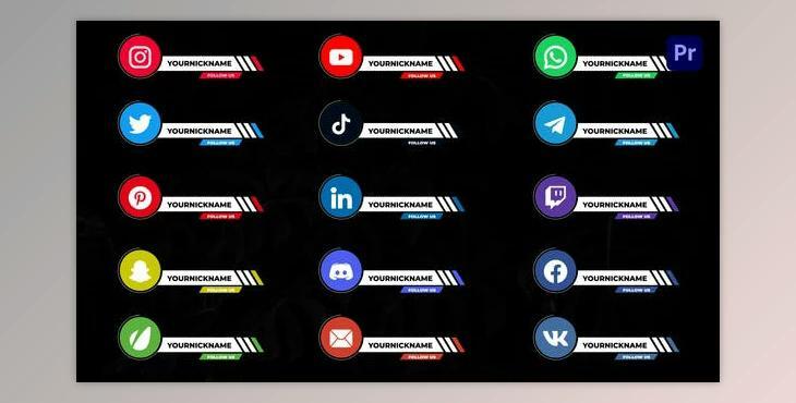 Social Media Lower Thirds Premiere Pro V.3 (VideoHive 37792144)