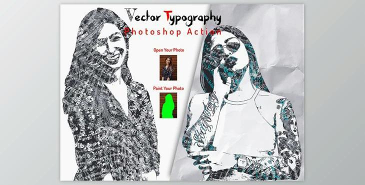 Vector Typography Photoshop Action By Studio Retouch