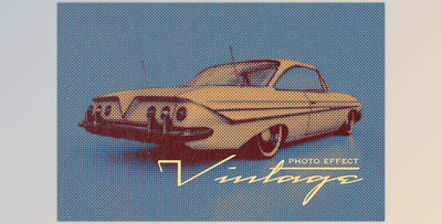 Retro Halftone Photo Effect - 92550343