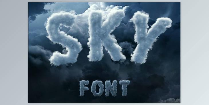 Sky Cloud Font CreativeMarket-717251 (PNG, PSD, PDF)