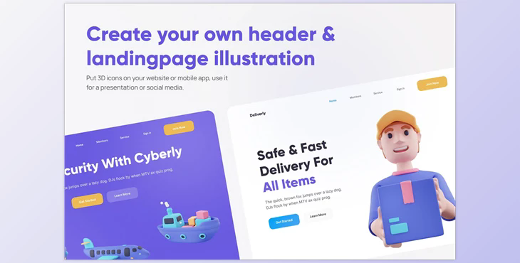 Deliverly – Shopping Delivery 3D CreativeMarket - 7362704