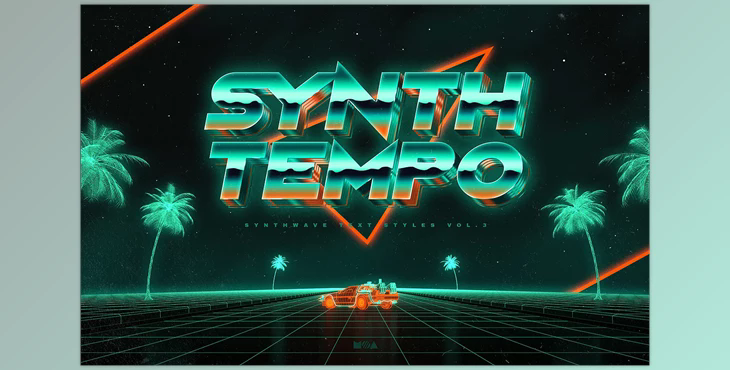 80`s Retro Text Effects vol.3 Synthwave Retrowave Graphicriver 27064939