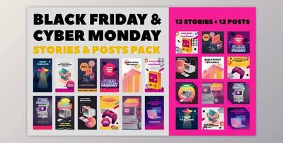 Black Friday and Cyber Monday Stories Pack (Videohive 29331807) - PR Project
