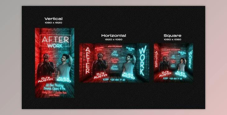 3D Neon Instagram Stories (Videohive 49858866) - AE Project