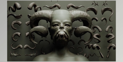 Artstation – HORNS – 60 Horns, Antlers, Frills & Horn Sockets IMM + VDM