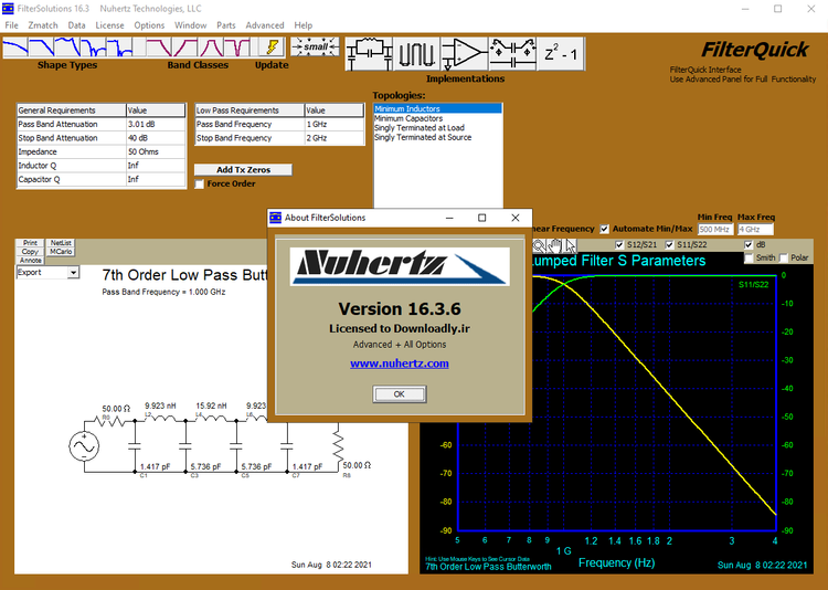 Nuhertz Filter Solutions 2019 16.3.6