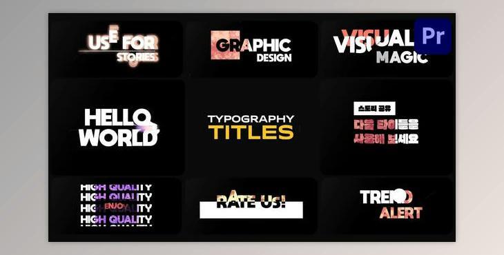 Typography Titles for Premiere Pro (Videohive 52531361)