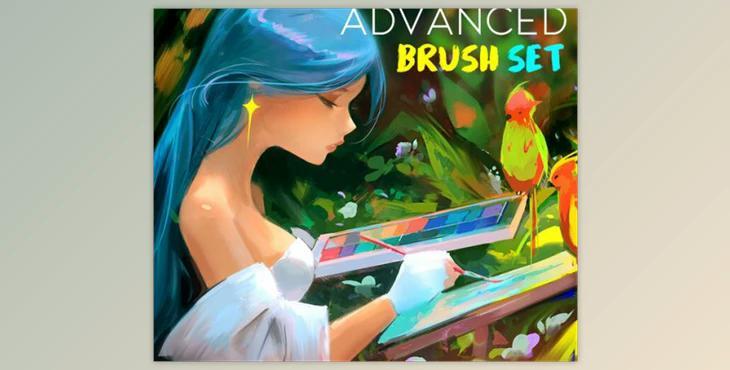 Artstation – Rossdraws Advanced Brush Set (ABR, PNG)