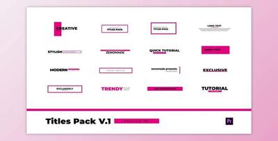 Titles Pack - Premiere Pro (Videohive 30290144)