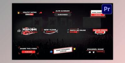 Subscribe Pack - Premiere Pro MOGRT (Videohive 33264303) - PR Project