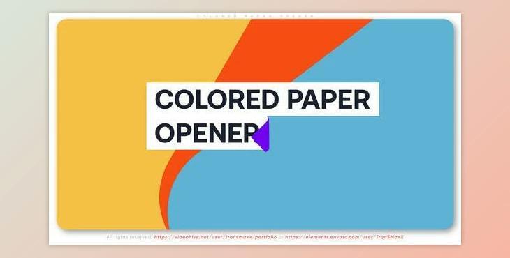 Colored Paper Opener (Videohive 36688306) - AE Project