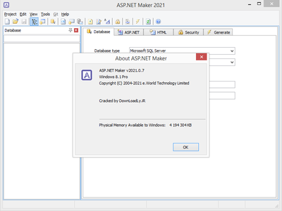 e.World Tech ASP.NET Maker 2021.0.7
