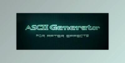 Aescripts ASCII Generator v1.3 (WIN+MAC)