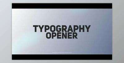 Typography Opener (Videohive 19866420) - AE Project