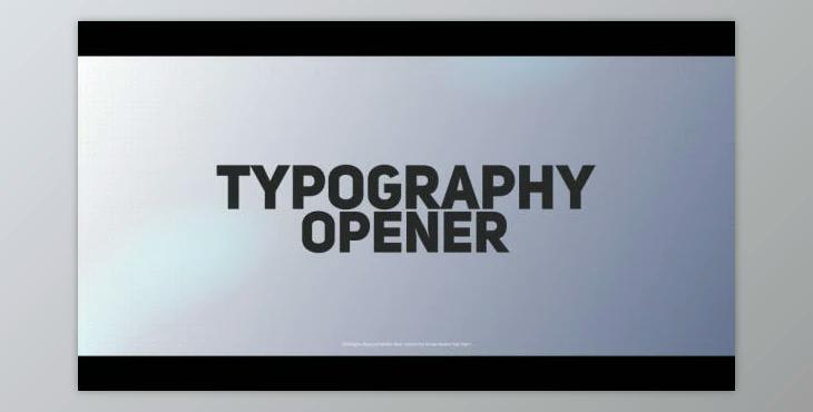 Typography Opener (Videohive 19866420) - AE Project