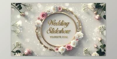 Luxurious 3D Rose Frame Wedding Invitation Slideshow (Videohive 54436448) - AE Project