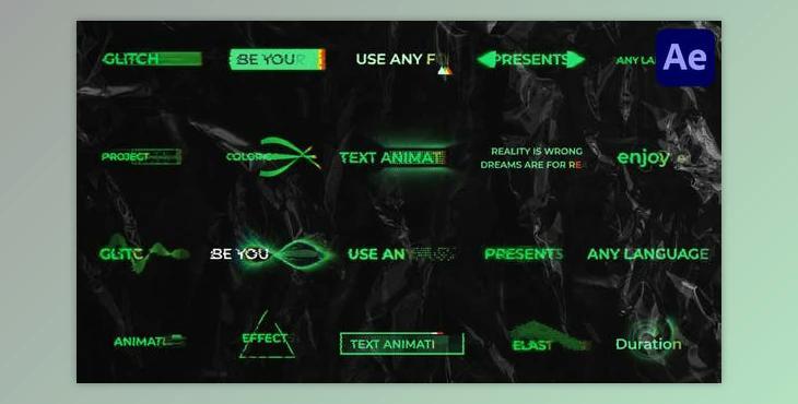 Colorful Glitch Titles After Effects (Videohive 35785767) - AE Project