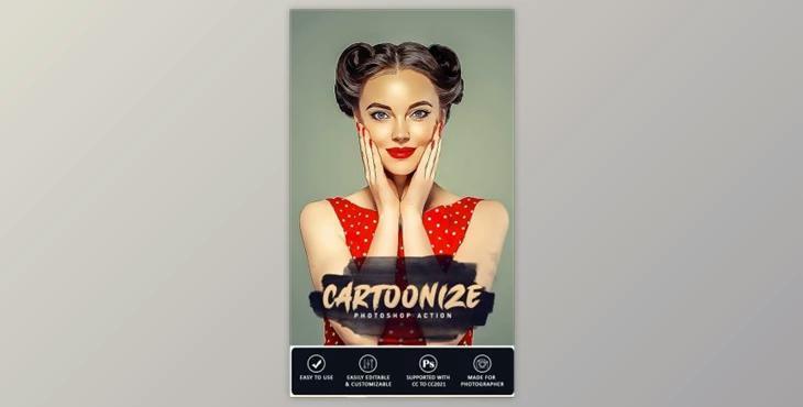 Cartoonize Photoshop Action GraphicRiver-31143079 (ATN)