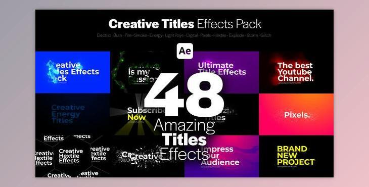 Creative Titles Effects Pack (Videohive 38644485) - AE Project
