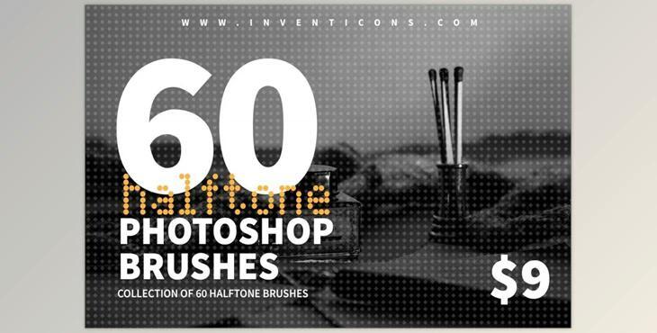 60 Halftone Photoshop Brushes CreativeMarket-6028561 (ABR)