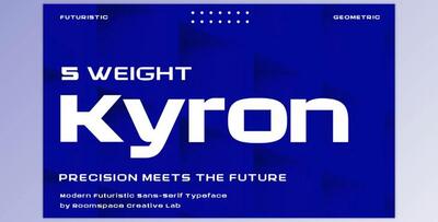 Kyron - Futuristic Modern Font Creative Market - 289428466