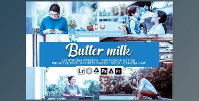 Butter milk Lightroom Presets CreativeMarket-5156485 (XMP, Lrtemplate, DNG, PS)