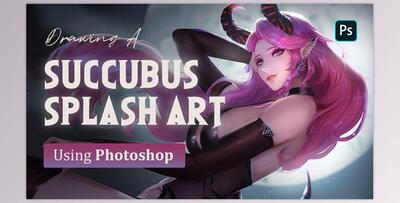 Drawing A Succubus Splash Art Using Photoshop By CGlas