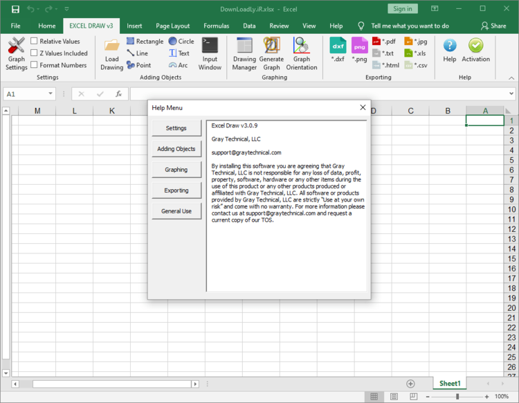 Gray Technical Excel Draw 3.0.9