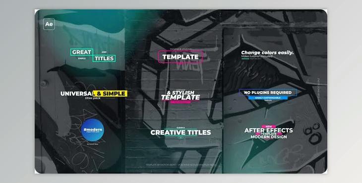Modern & Minimal Titles (Videohive 23953961) - AE Project