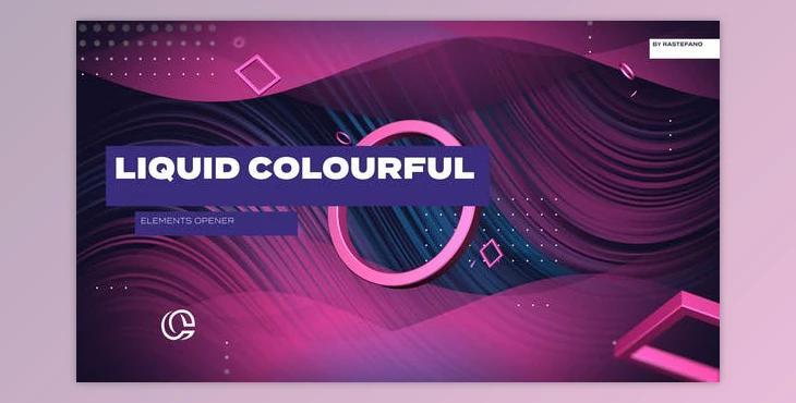 Liquid and Colourful Elements Typography (Videohive 38710095)