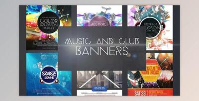 Music & Club Event Banner Ad (Videohive 31733631) - AE Project