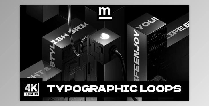 3D Abstract Typography Loops (Videohive 39188658) - AE Project