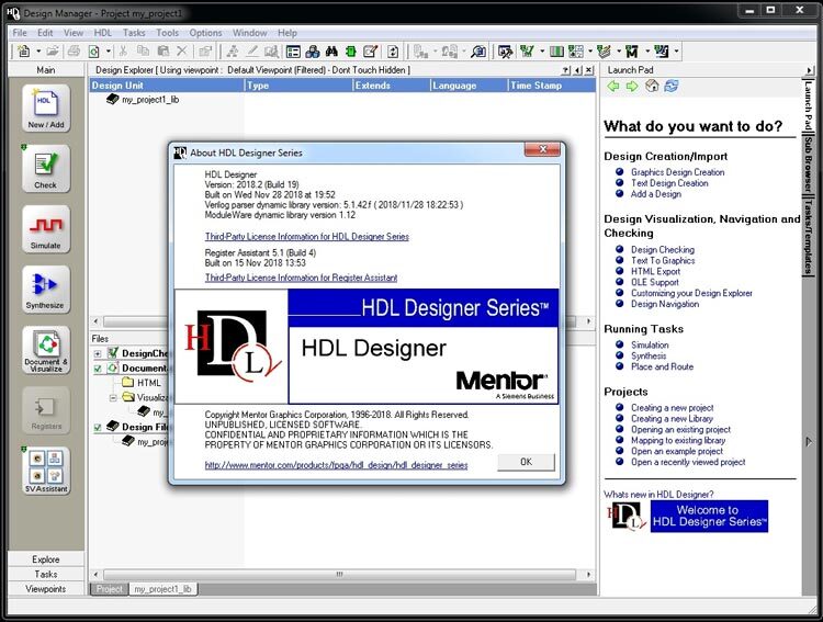 Mentor Graphics HDL Designer Series (HDS) 2021.1 x64