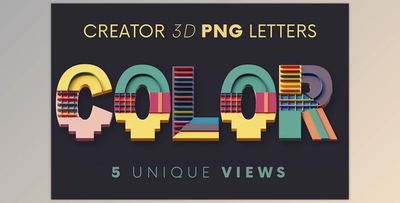 Colorful Art – 3D Lettering CreativeMarket - 10277665