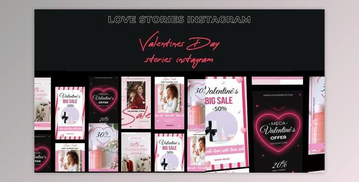 Valentine’s Day Stories instagram (Videohive 30310810) - AE Project